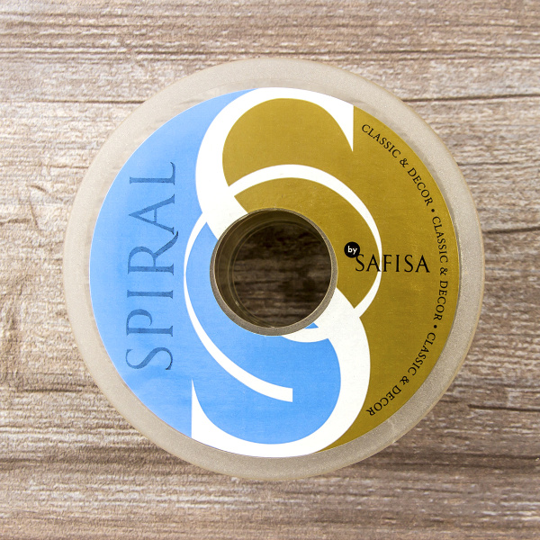 Лента органза "с памятью" SAFISA, 38 мм, 25 м цвет 54, бежево-золотистый. Арт 525-38мм-54             