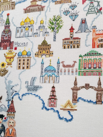 Набор для вышивания "Карта РОССИИ". Арт 11.005.07