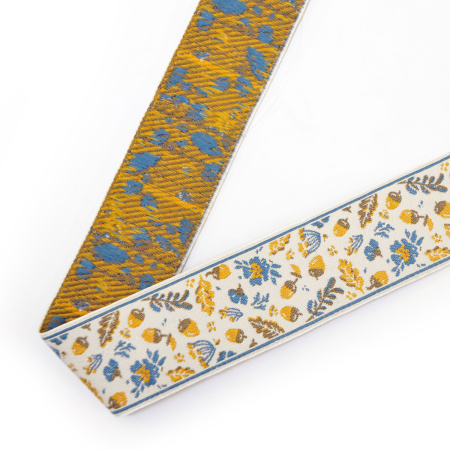 Лента из тканого жаккарда SAFISA, 25 мм, 15 м, цвет 01. Арт 9258-25мм-01