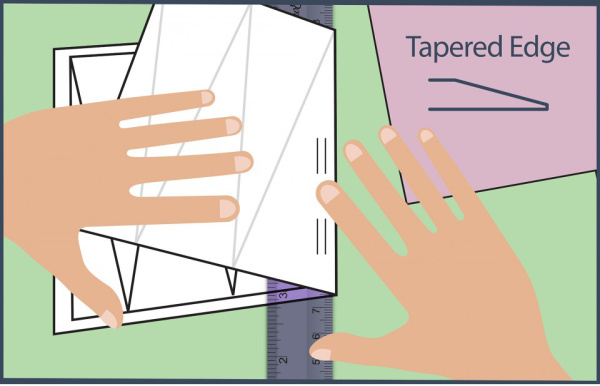 Пластиковая линейка - шаблон для припусков. Арт NL4211