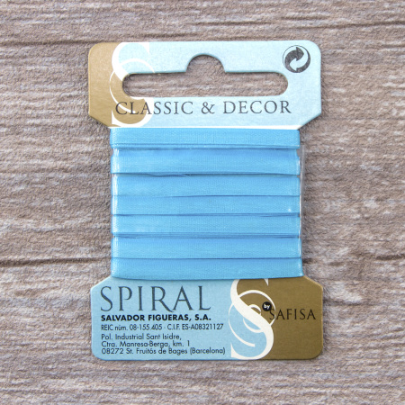 Лента для вышивания SAFISA на блистере, 4 мм, 5 м, цвет 16, небесно-голубой. Арт P111-4мм-16             