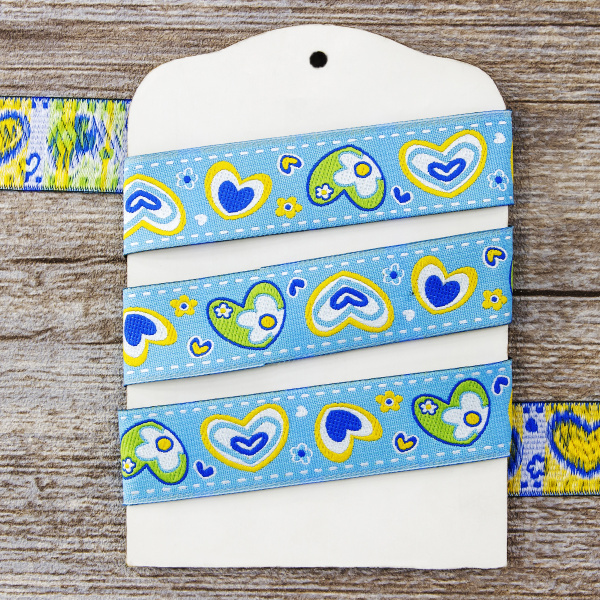 Лента жаккард SAFISA, 25 мм, 15 м, цвет 02. Арт 9127-25мм-02            