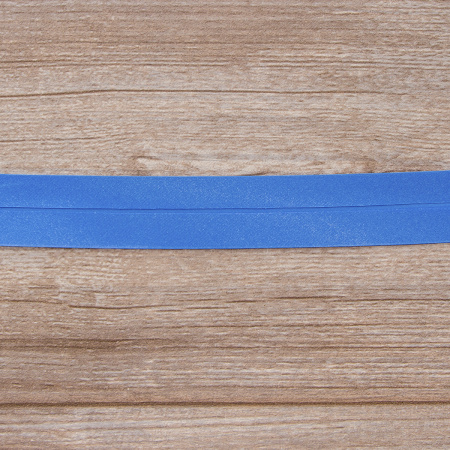 Косая бейка атласная 30 мм, 25 м, цвет 42, темно-голубой. Арт 6260-30мм-42            