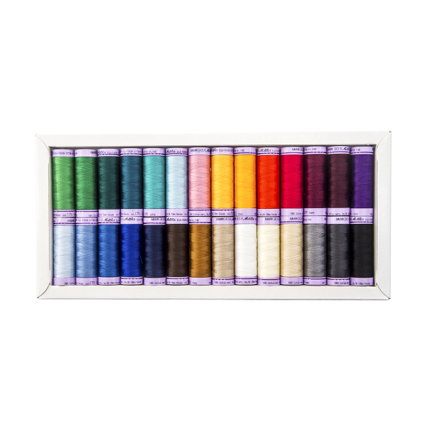 Набор с нитками Silk Finish  в подарочной упаковке, 28 катушек. Арт SFC28-KIT                