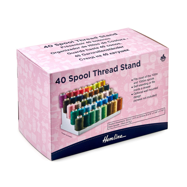 Подставка пластиковая для катушек с нитями, на 40 катушек, с креплением к стене. Арт N4063