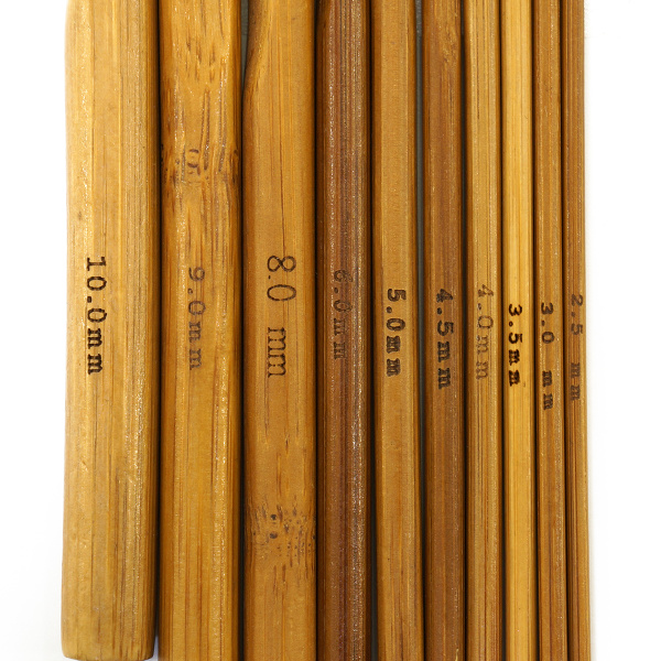 Набор крючков, вязальных, бамбук, Hemline, 15 см. Арт +T15/BAMBOO/3