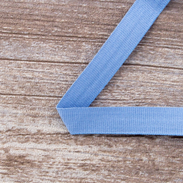 Тесьма киперная хлопковая на блистере SAFISA, 14 мм, 2,5 м , цвет 04, голубой светлый. Арт P00260C-14мм-04         