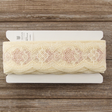 Кружево-вышивка на тюле, 55 мм. Арт 41914/03