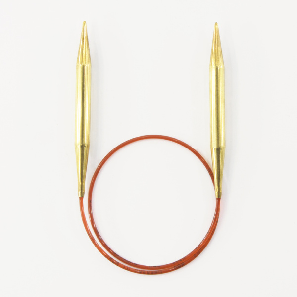 Спицы круговые позолоченные с удлиненным кончиком, №8, 50 см. Арт 755-7/8-50