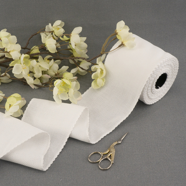 Лента канвовая Aida для вышивания 14 ct ширина 10 см. Арт 7195/1