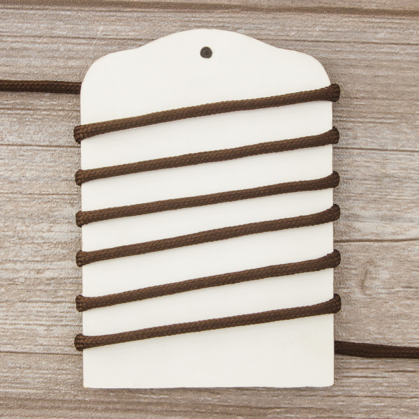 Шнур плетеный SPIRAL ( SAFISA), 4 мм, 25 м, цвет коричневый темный. Арт 25281-4-17