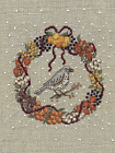 Набор для вышивания "November wreath - Redwing" (Ноябрьский венок "Краснокрылый"). Арт 2698