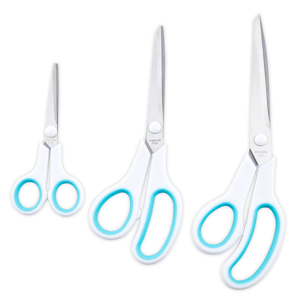 Набор ножниц для шитья и хобби, 25 см, 21,5 см, 14 см. Арт 4806