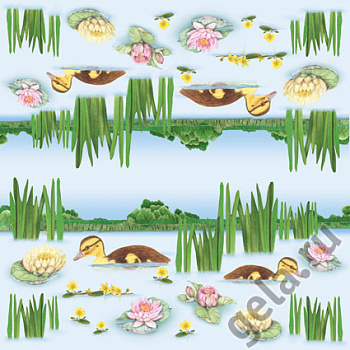 Салфетка рисовая "Уточки". Арт DFT157                  