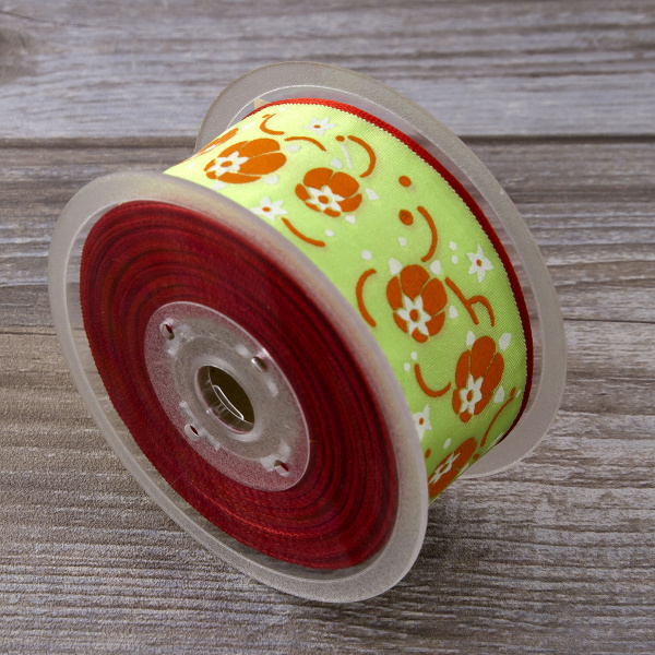 Лента с рисунком SAFISA, 40 мм, 15 м, цвет 02. Арт 25192-40мм-02