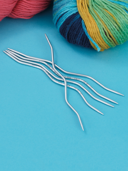 Спицы чулочные эргономичные addiCraSy Snake Lace, алюминиевые, №3,5, 15 см. Арт 203-2/3.5-15