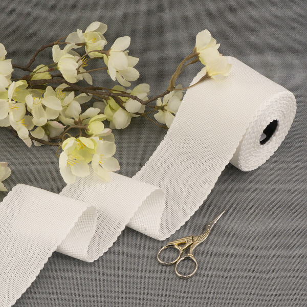 Лента канвовая Aida для вышивания 14 ct ширина 8 см. Арт 7008/1