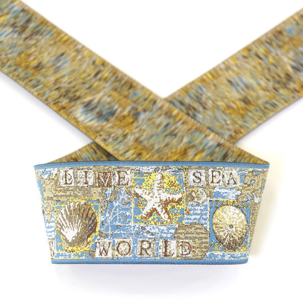 Лента жаккард SAFISA, 50 мм, 15 м, цвет 01. Арт 9216-50мм-01