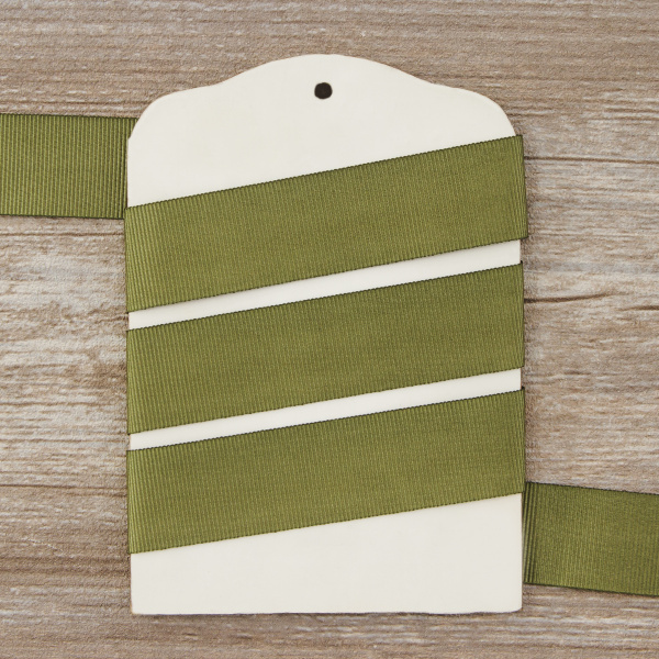 Лента репсовая SAFISA, 25 мм, 25 м, цвет 26  хаки темный. Арт 350-25мм-26