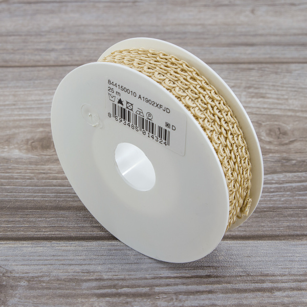 Тесьма PEGA тип отделочная, цвет бежевый, 10 мм. Арт 844150010A1902         