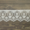Кружево-вышивка на тюле, 45 мм, цвет молочный, 100% полиэстер, 3,5 м. Арт T-1281.112