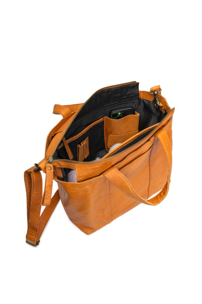 Сумка шоппер "Hiba w/zipper" Whisky. Арт QB-4701/Whisky