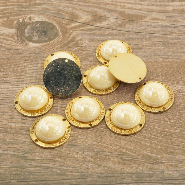 Пуговица DISBOTON, размер 40 цвет C/GOLD1 D 079. Арт 3329540GOLD10D