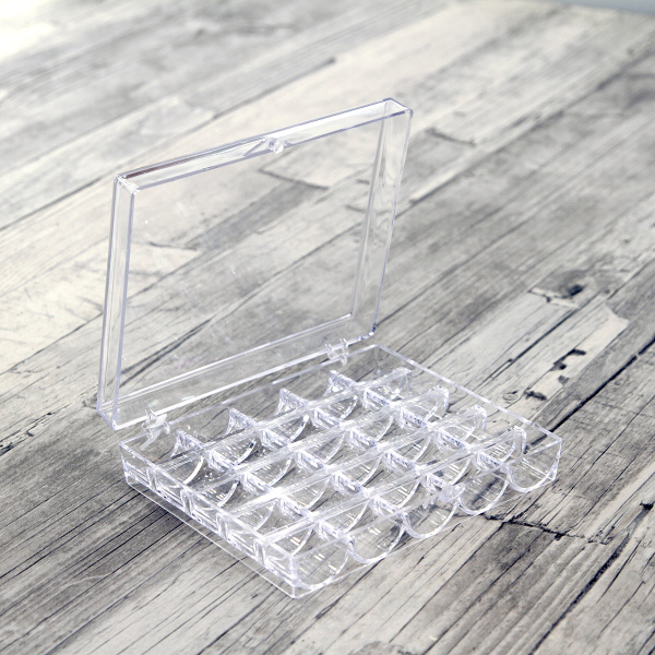 Органайзер для шпулек, 25 ячеек, пластик. Арт 160                     