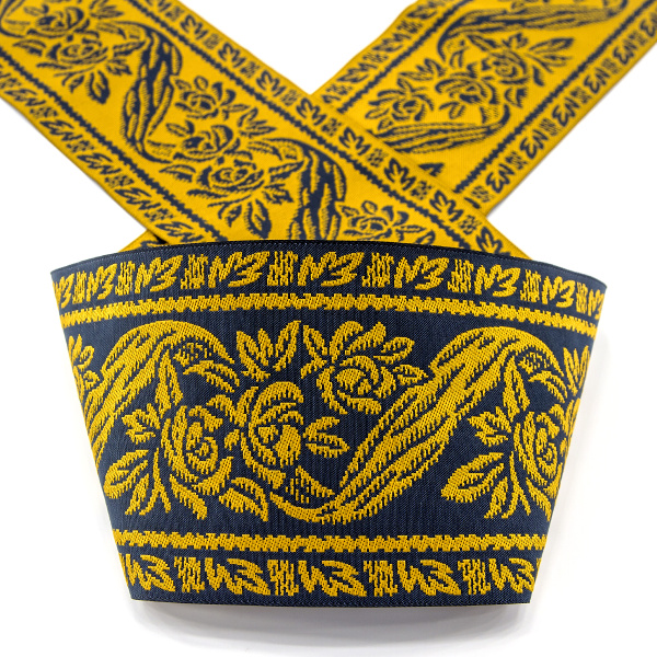 Лента жаккард SAFISA, 100 мм, 15 м, цвет 02. Арт 9090-100мм-02            