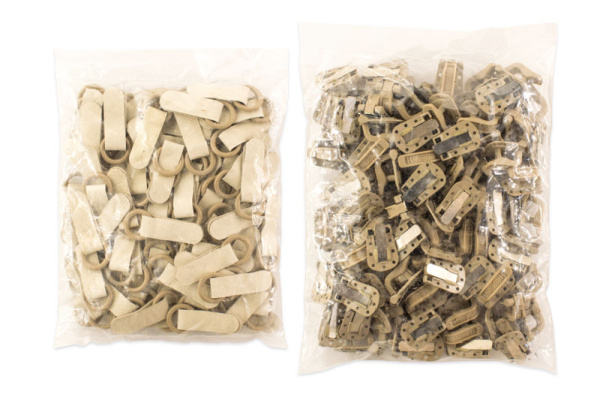 Крючки шубные, крючки+петли, 100 шт, цвет бежевый. Арт +402M+R.BEIGE