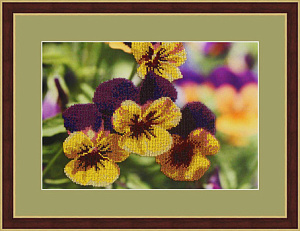 Набор для вышивания бисером "Анютины глазки". Арт Л316