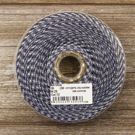 Косая бейка с рисунком SAFISA, арт.5400, 30 мм, 25 м, цвет 72. Арт 5400-30мм-72