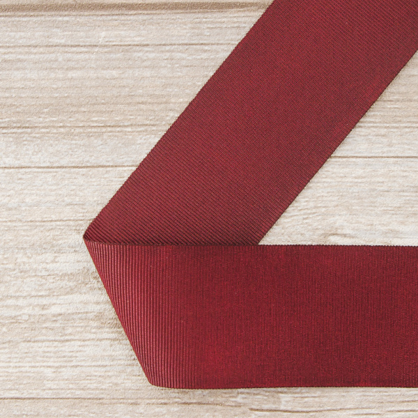 Лента репсовая SAFISA, 50 мм, 25 м, цвет 30 бордовый. Арт 350-50мм-30