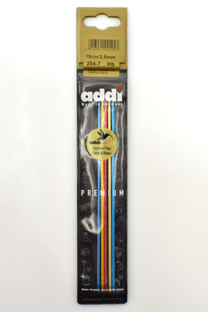 Спицы, чулочные, сверхлегкие addiColibri, №2,5, 15 см. 5 шт.. Арт 204-7/2.5-15