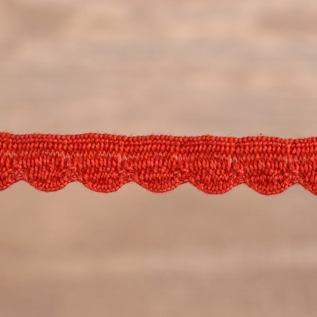Кант-тесьма, 8 мм, цвет красный. Арт 2176/07