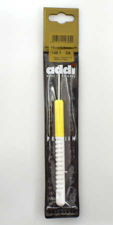 Крючок, вязальный с пластиковой ручкой addiColour №2,5, 15 см. Арт 148-7/2.5-15