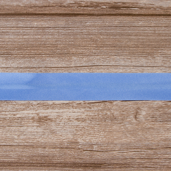 Косая бейка атласная 30 мм, 25 м, цвет 65, голубой. Арт 6260-30мм-65            