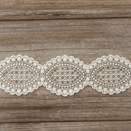 Вышивка на тюле, 7 мм, цвет белый. Арт I753/00