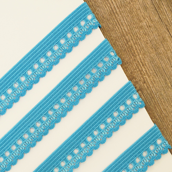 Резинка отделочная ажурная, цвет синий. Арт 12404/7160