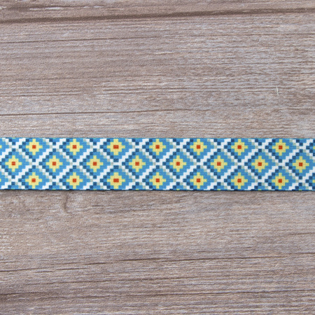 Резинка декоративная, 30 мм, цвет морской волны, 10 м. Арт 35131-30мм-01