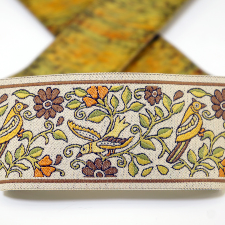 Лента из тканого жаккарда SAFISA, 50 мм, 15 м, цвет 01. Арт 9264-50мм-02