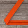 Косая бейка хлопок/полиэстер 20 мм, 25 м, цвет 114, ярко-оранжевый. Арт 6120-20мм-114           