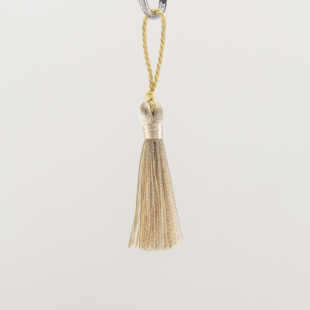 Кисть декоративная на шнуре, длина 45 мм, цвет абрикосовый. Арт KY - 01-col.PE - 2