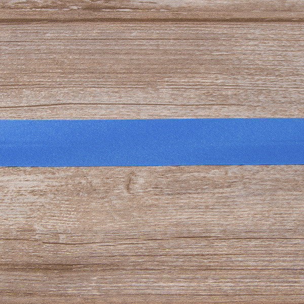 Косая бейка атласная 30 мм, 25 м, цвет 42, темно-голубой. Арт 6260-30мм-42            