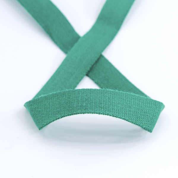 Тесьма киперная хлопковая на блистере SAFISA, 14 мм, 2,5 м , цвет 25, зеленый. Арт P00260C-14мм-25         