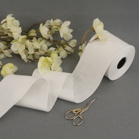 Лента канвовая Leinen для вышивания 30 ct ширина 8 см. Арт 72022/8cm/1