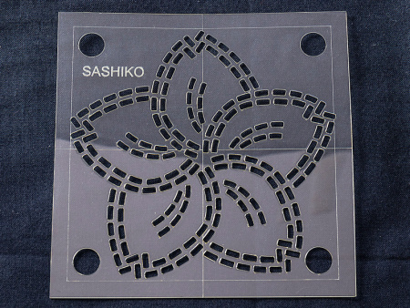 Шаблон для вышивки сашико "цветок сакуры". Арт ERS.002