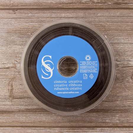 Косая бейка атласная 20 мм, 25 м, цвет 17, темно-коричневый. Арт 6260-20мм-17            