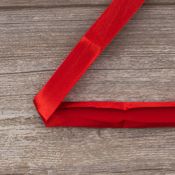 Косая бейка атласная  на блистере SAFISA, 20 мм, 2,5 м, цвет 14, красный. Арт P06260-20мм-14          