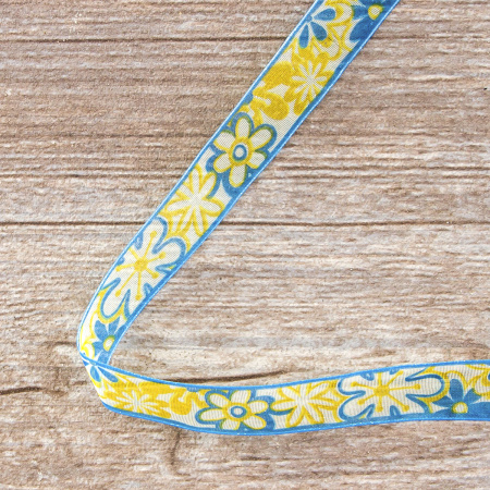 Лента органза с напечатанным рисунком SAFISA, 15 мм, 15 м, цвет 03. Арт 25253-15мм-03           